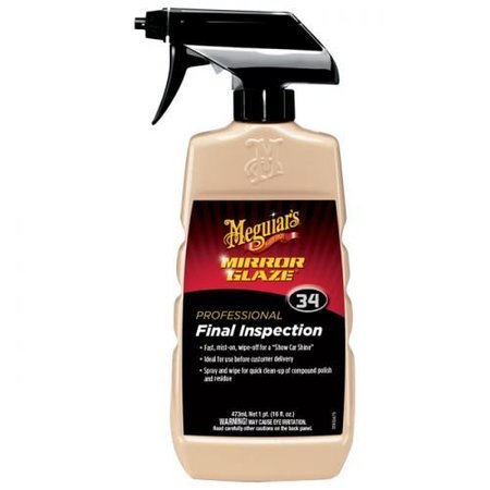 MEGUIARS WAX Liquid, 16 Ounce Spray Bottle, Use To Create A Brilliant High Gloss Finish, Mist-On/ Wipe-Off M3416